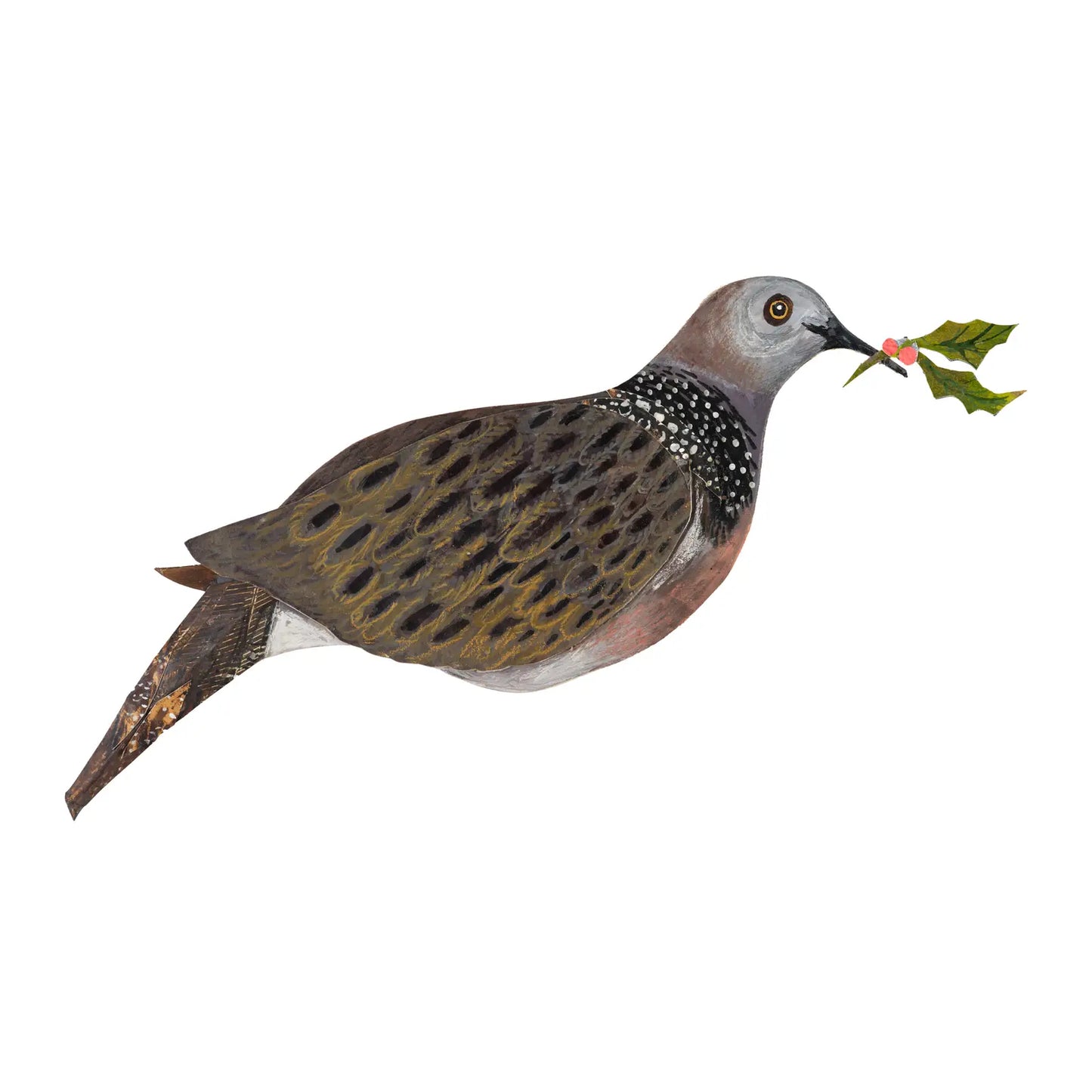 Festive Dove Birch Plywood Decoration 