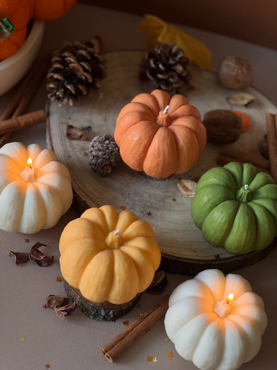 Pumpkin Spice Scented Orange Soy Wax Candle