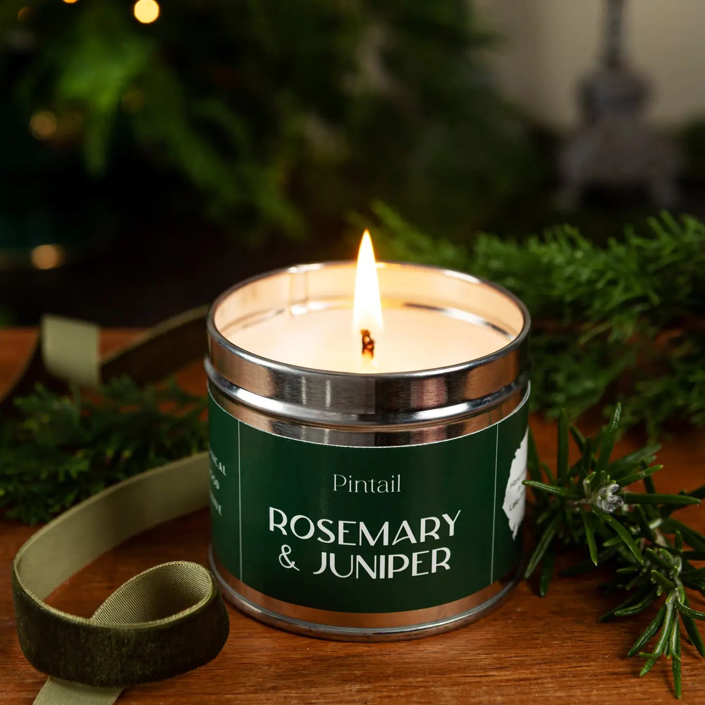 Rosemary & Juniper Tin Christmas Candle