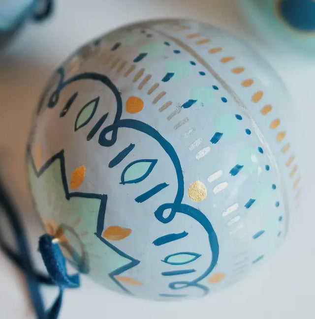 Light blue Bauble Christmas Decoration - THE BRISTOL ARTISAN