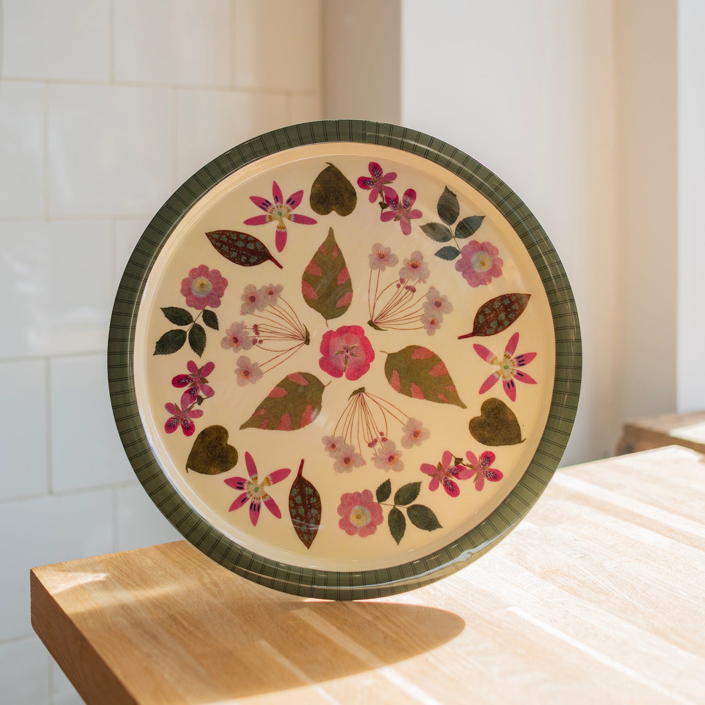 Large Enamel Serving Tray - The Living Herbarium - THE BRISTOL ARTISAN