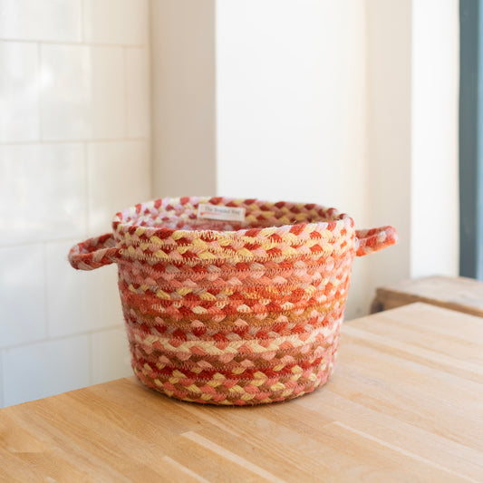 Coral jute basket - THE BRISTOL ARTISAN