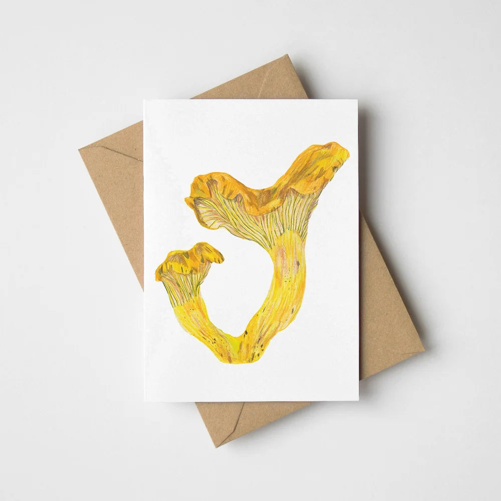 Mini Chanterelle Mushroom Card - THE BRISTOL ARTISAN