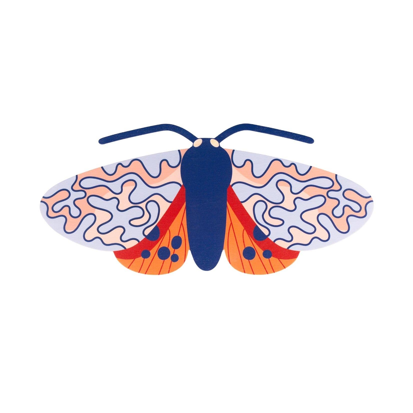 Ornate Moth Plywood Wall Decoration - THE BRISTOL ARTISAN