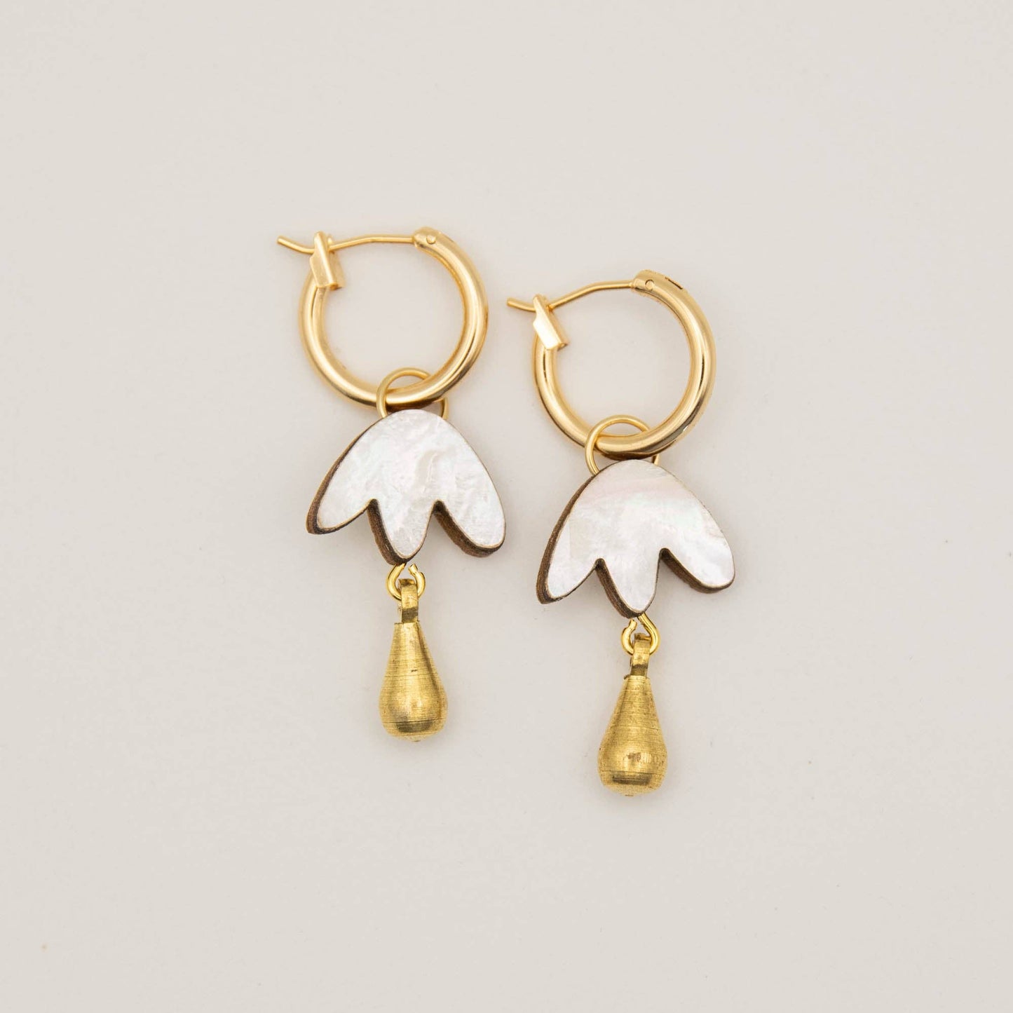 Petal Drop Hoop Earrings by Pepper You - THE BRISTOL ARTISAN