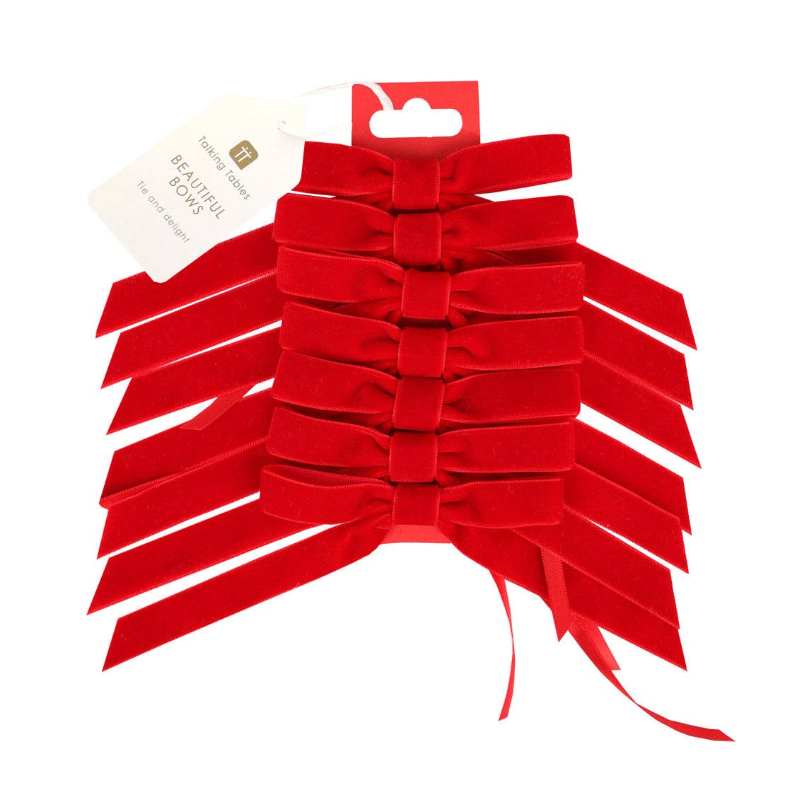 Red Velvet Christmas Bows - 8 Pack - THE BRISTOL ARTISAN