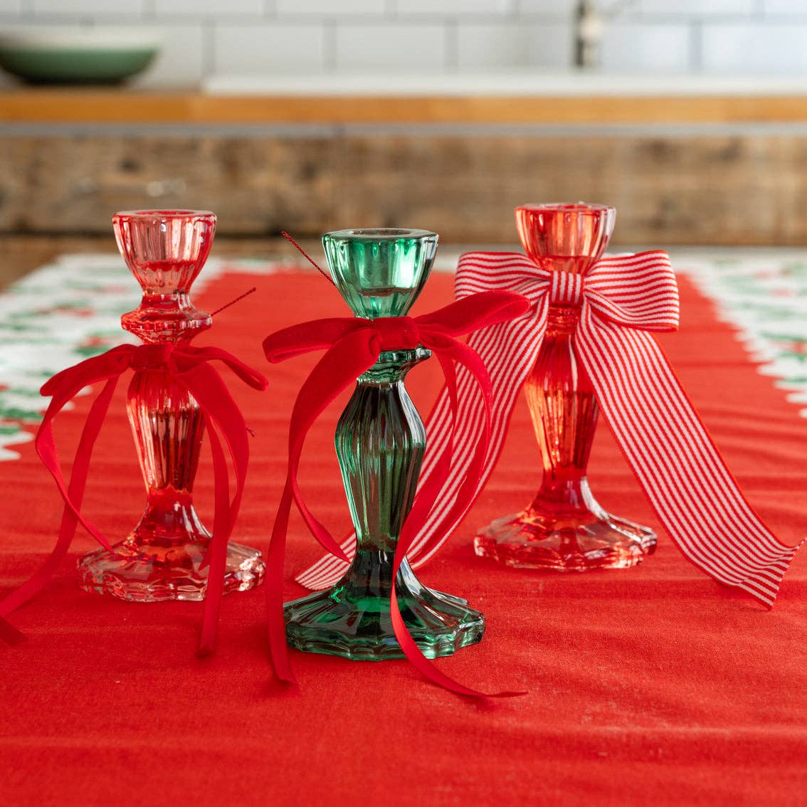 Red Velvet Christmas Bows - 8 Pack - THE BRISTOL ARTISAN