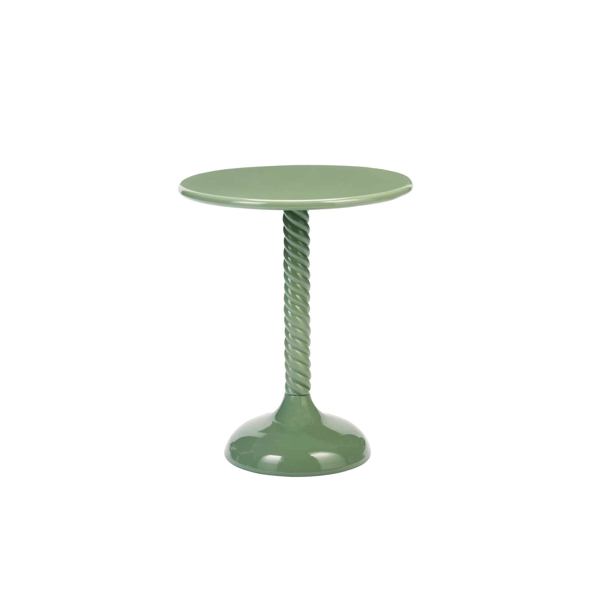 Round Metal Coffee Table, Green - THE BRISTOL ARTISAN