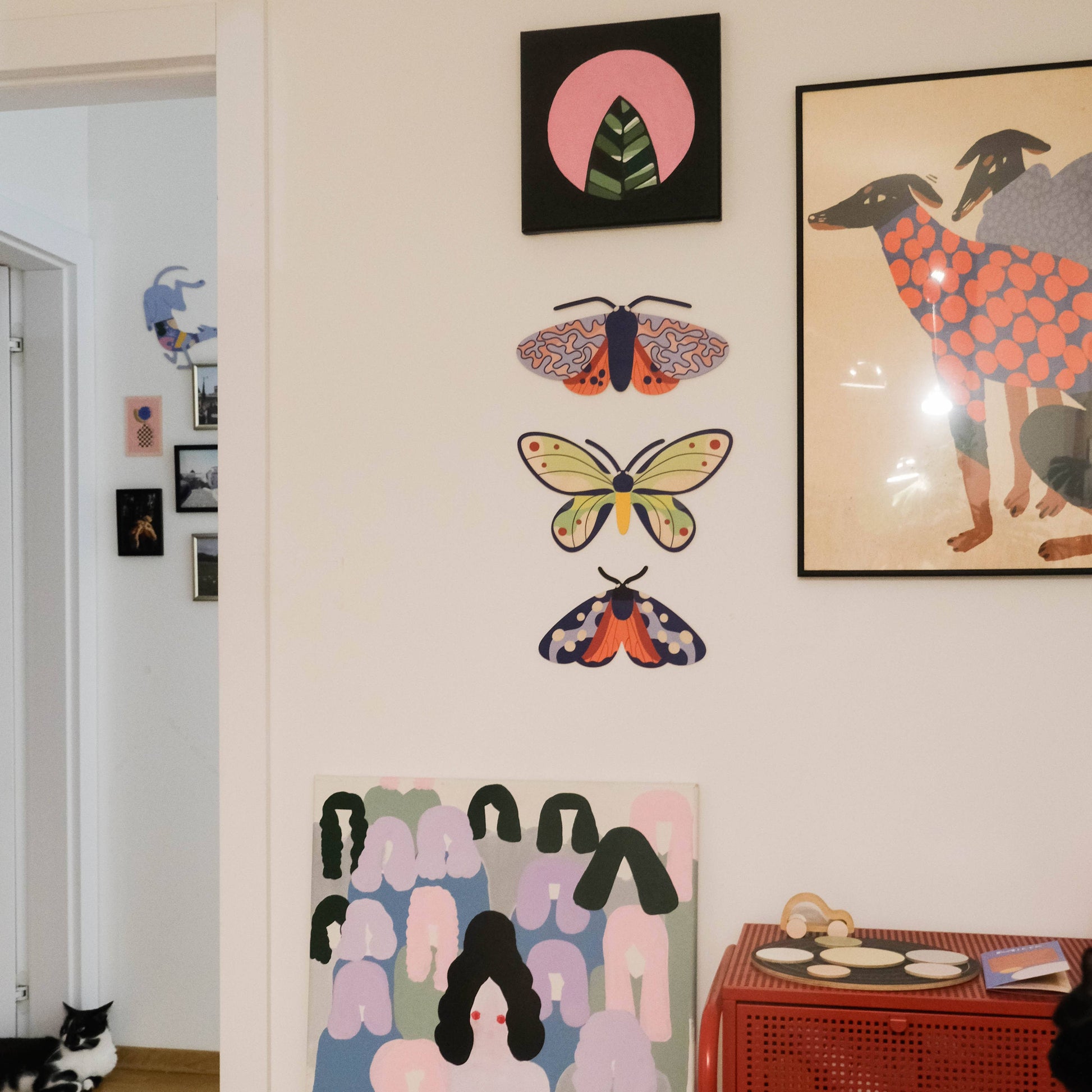 Six Spot Burnet - Plywood Butterfly wall decoration - THE BRISTOL ARTISAN