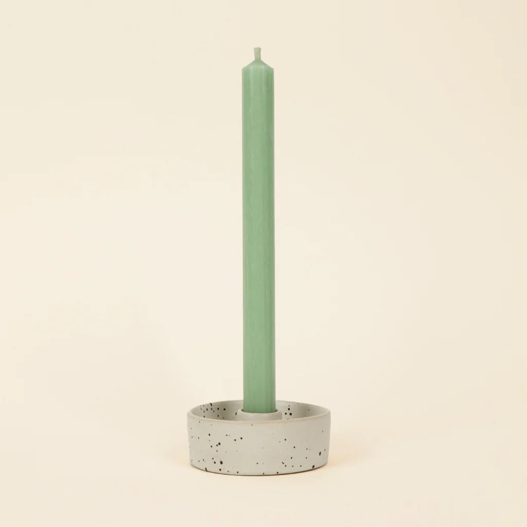 Stone Speckle Ceramic Candle Holder - THE BRISTOL ARTISAN