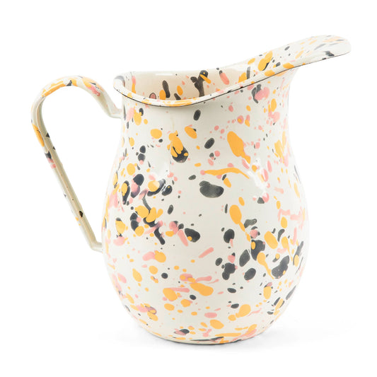 Sunset Splatterware Enamel Pitcher Jug - THE BRISTOL ARTISAN