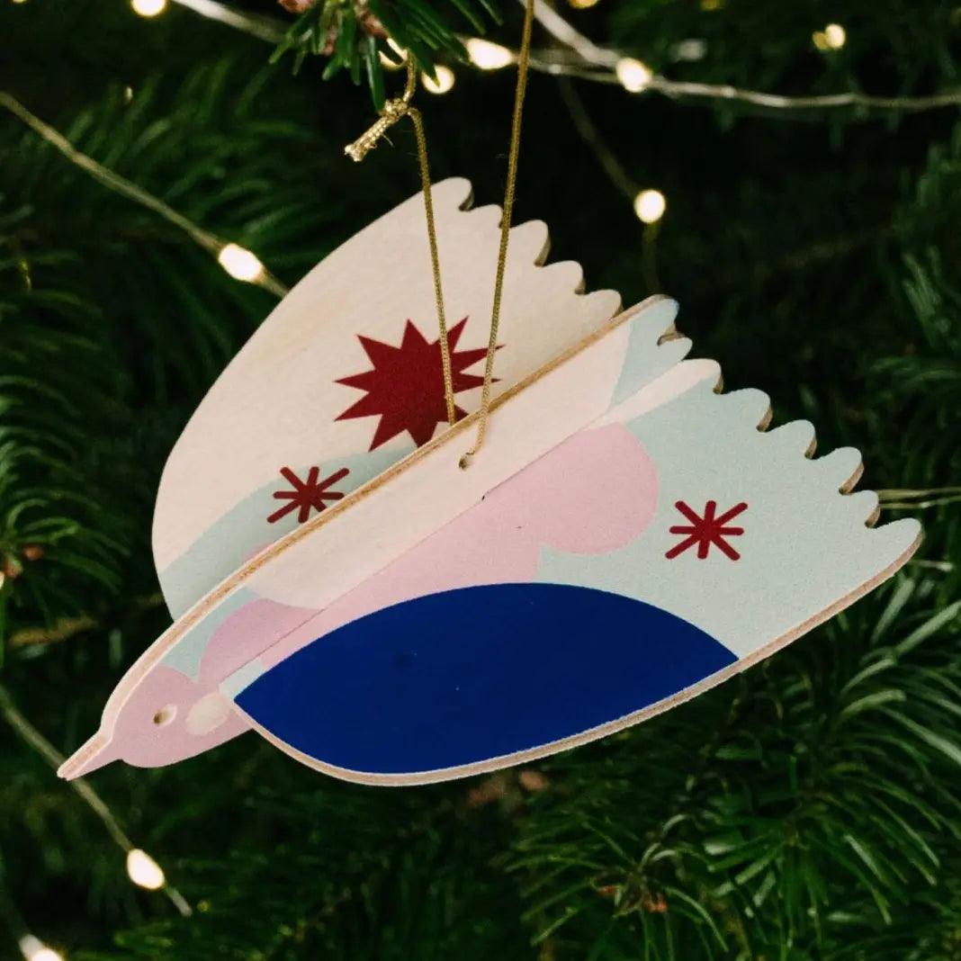 Wooden 3D Bird Christmas tree hanging decoration - THE BRISTOL ARTISAN