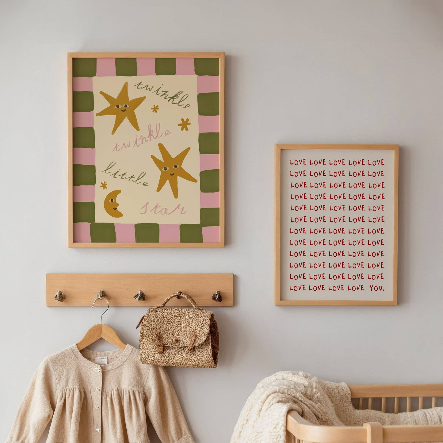Twinkle Little Star Checkered Print - A3