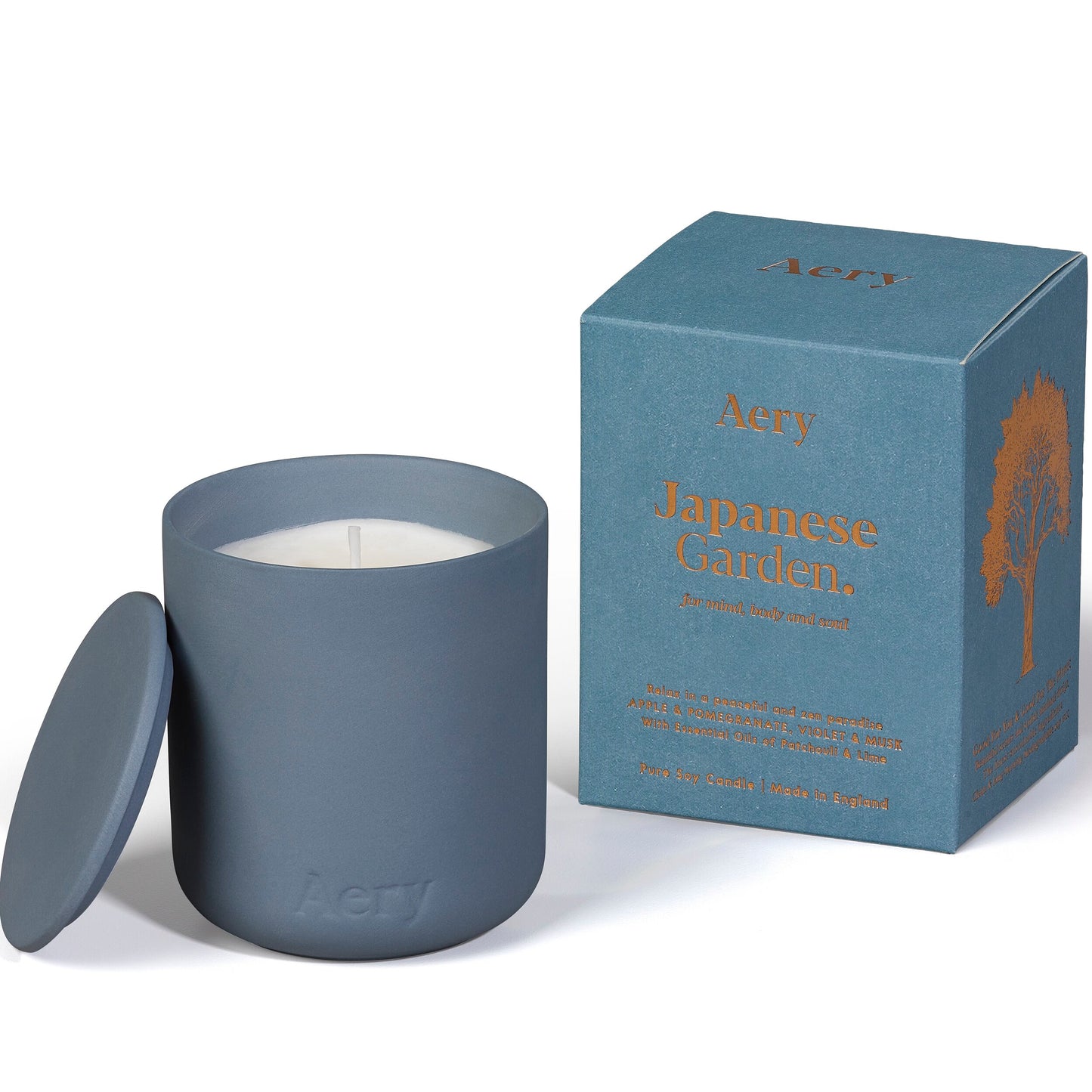 Japanese Garden Scented Plant Based Wax Candle in A Reusable clay pot - THE BRISTOL ARTISAN