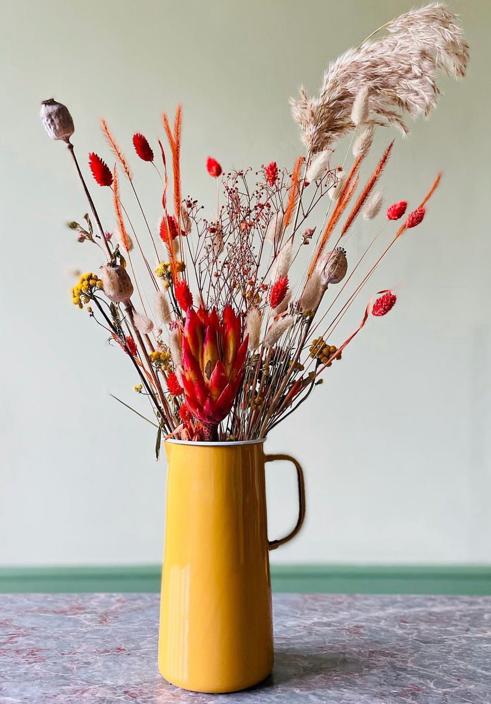 Enamel 3 pint jug, mustard yellow - THE BRISTOL ARTISAN